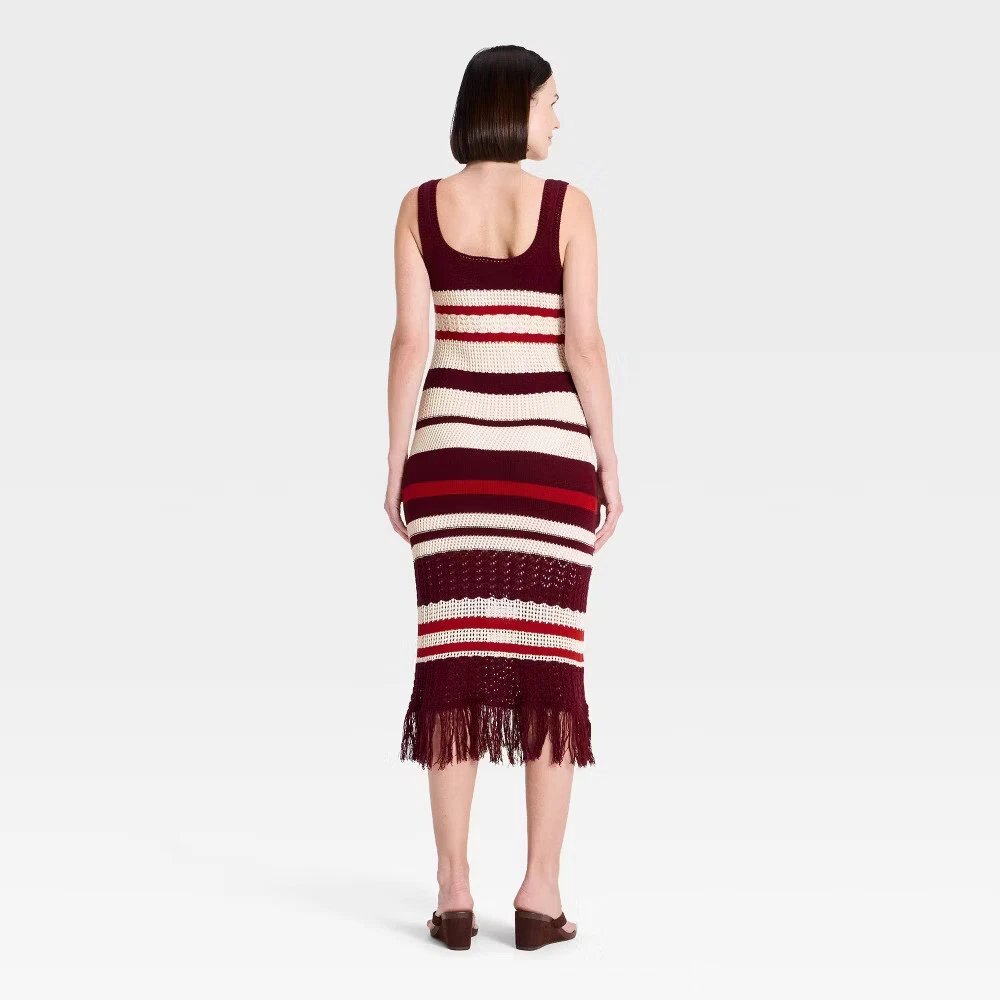 Embroidered Lace Midi Dress